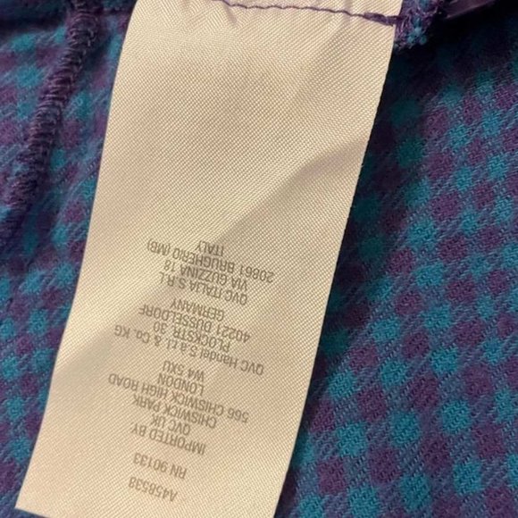 Joan Rivers Checkered Flannel Swing Style Shirt X SMALL (303) - Picture 4 of 6